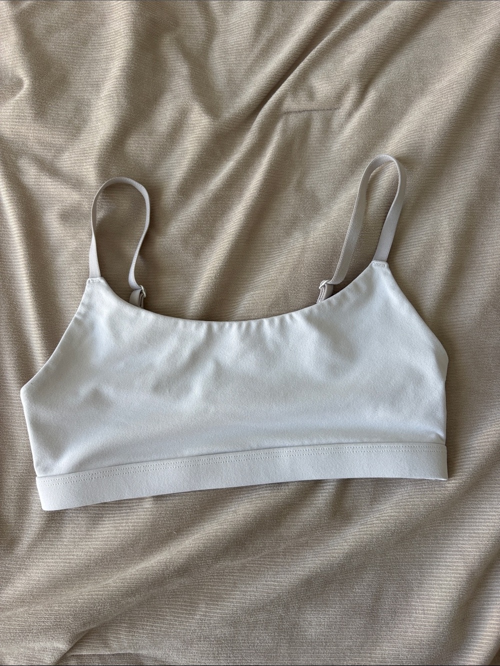 Fabletics White Minimalist Stretch Bralette